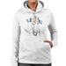 Sidney Maurer Original Portrait Of Marilyn Monroe White Dress Womens Hooded Sweatshirt - Womens Hooded Sweatshirt