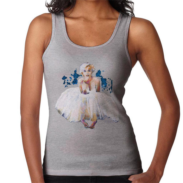 Sidney Maurer Original Portrait Of Marilyn Monroe White Dress Womens Vest - Womens Vest