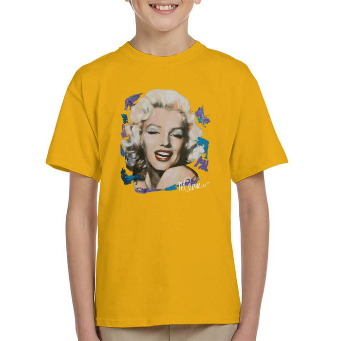 Sidney Maurer Original Portrait Of Marilyn Monroe Red Lips Kid's T-Shirt