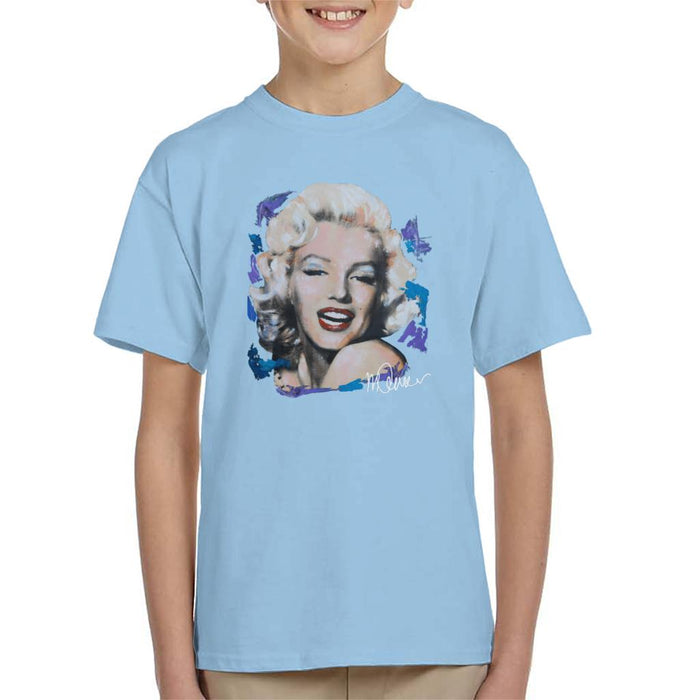 Sidney Maurer Original Portrait Of Marilyn Monroe Red Lips Kid's T-Shirt