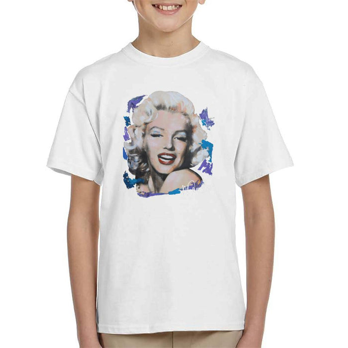 Sidney Maurer Original Portrait Of Marilyn Monroe Red Lips Kid's T-Shirt