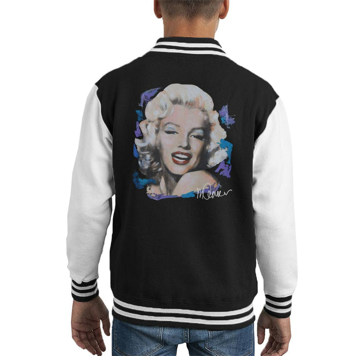Sidney Maurer Original Portrait Of Marilyn Monroe Red Lips Kid's Varsity Jacket