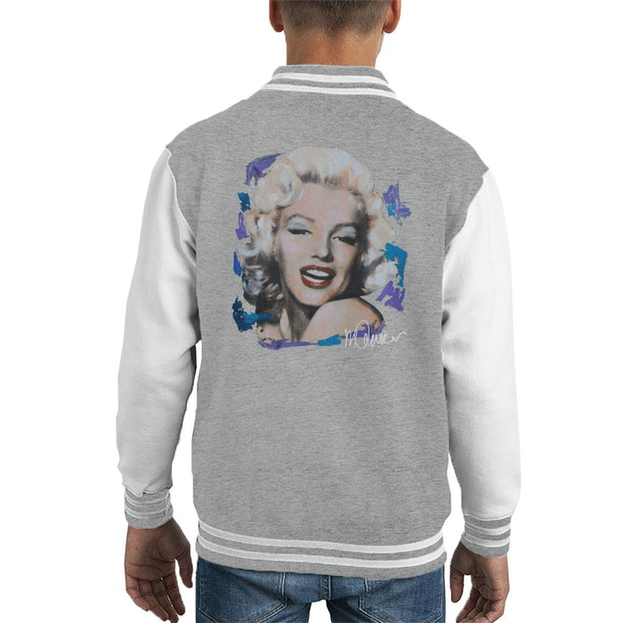 Sidney Maurer Original Portrait Of Marilyn Monroe Red Lips Kid's Varsity Jacket