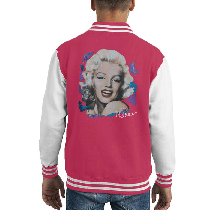 Sidney Maurer Original Portrait Of Marilyn Monroe Red Lips Kid's Varsity Jacket