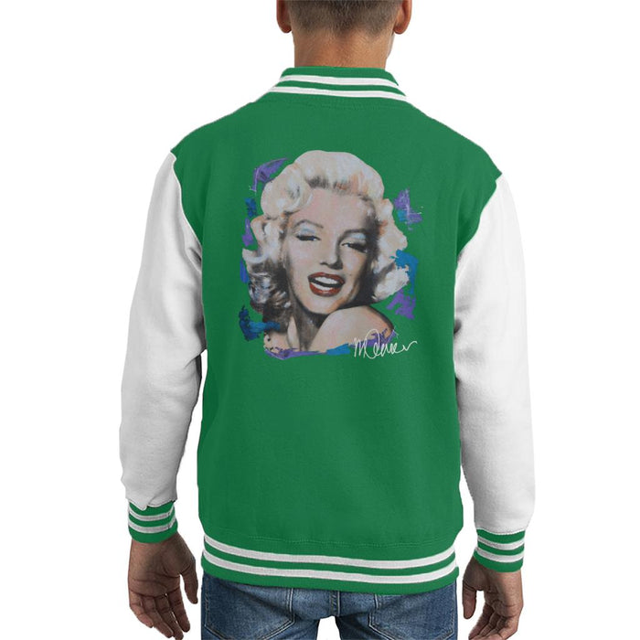 Sidney Maurer Original Portrait Of Marilyn Monroe Red Lips Kid's Varsity Jacket