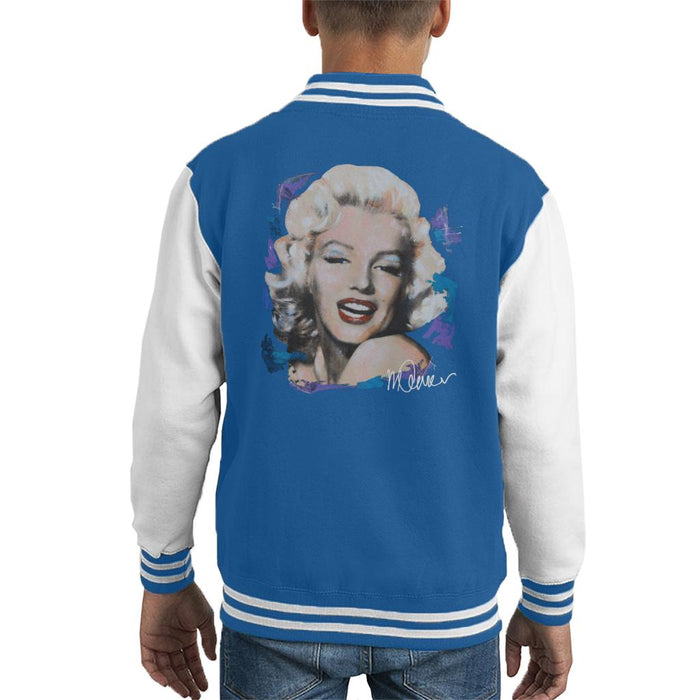 Sidney Maurer Original Portrait Of Marilyn Monroe Red Lips Kid's Varsity Jacket