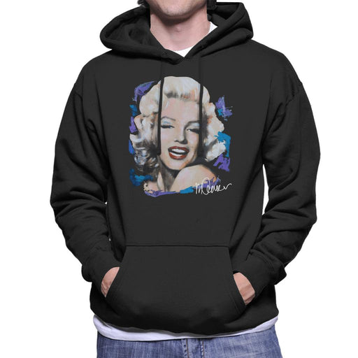 Sidney Maurer Original Portrait Of Marilyn Monroe Red Lips Men's Hooded Sweatshirt