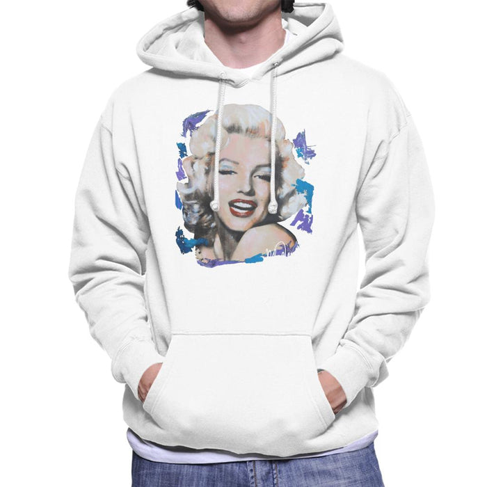 Sidney Maurer Original Portrait Of Marilyn Monroe Red Lips Men's Hooded Sweatshirt