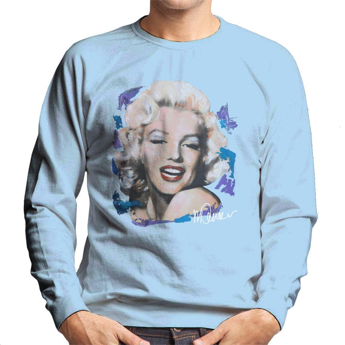 Sidney Maurer Original Portrait Of Marilyn Monroe Red Lips Men's Sweatshirt