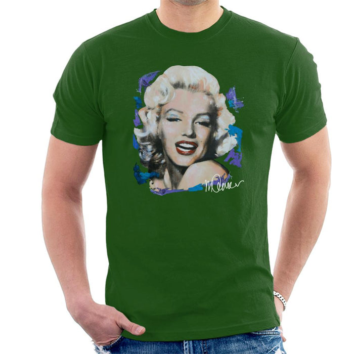 Sidney Maurer Original Portrait Of Marilyn Monroe Red Lips Men's T-Shirt