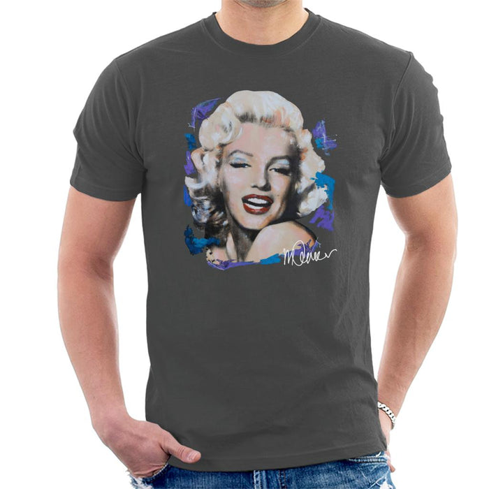 Sidney Maurer Original Portrait Of Marilyn Monroe Red Lips Men's T-Shirt