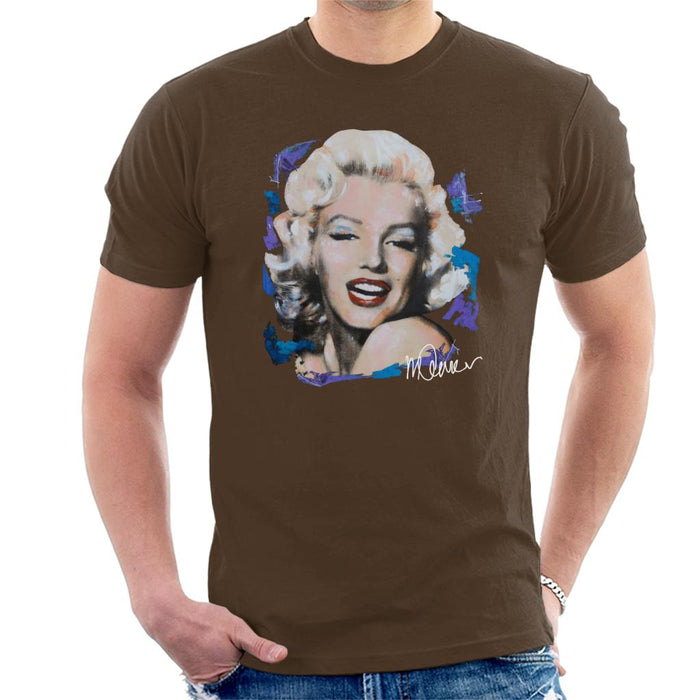 Sidney Maurer Original Portrait Of Marilyn Monroe Red Lips Men's T-Shirt