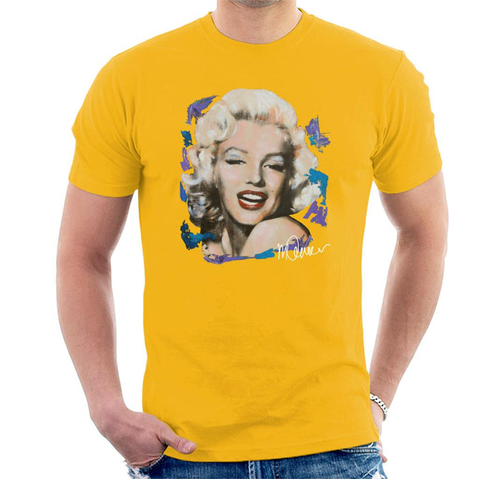 Sidney Maurer Original Portrait Of Marilyn Monroe Red Lips Men's T-Shirt