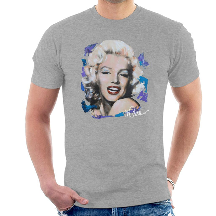 Sidney Maurer Original Portrait Of Marilyn Monroe Red Lips Men's T-Shirt