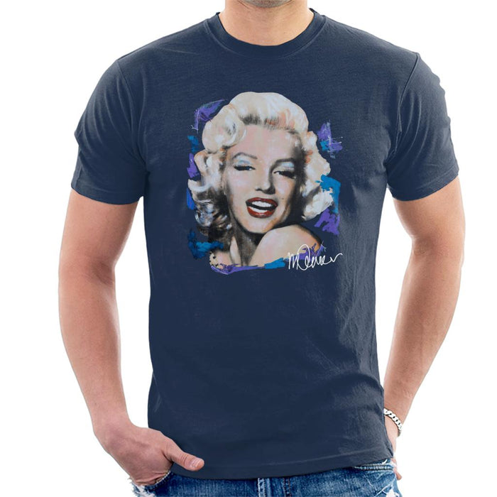 Sidney Maurer Original Portrait Of Marilyn Monroe Red Lips Men's T-Shirt