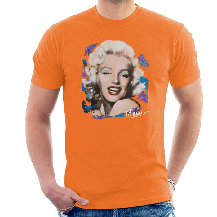 Sidney Maurer Original Portrait Of Marilyn Monroe Red Lips Men's T-Shirt