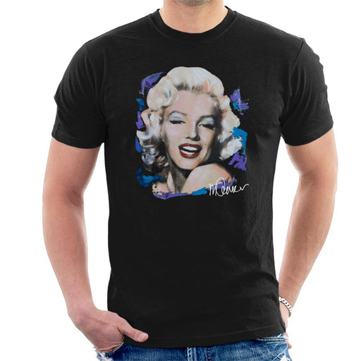 Sidney Maurer Original Portrait Of Marilyn Monroe Red Lips Men's T-Shirt