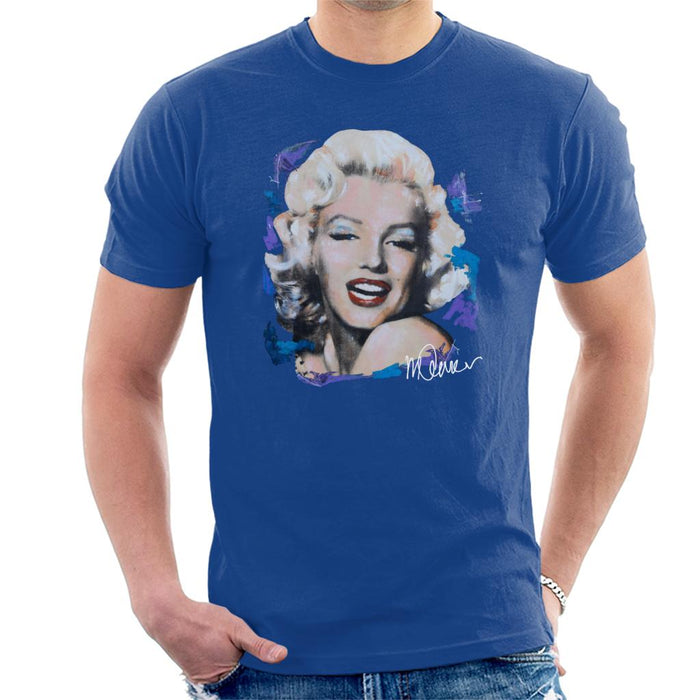 Sidney Maurer Original Portrait Of Marilyn Monroe Red Lips Men's T-Shirt