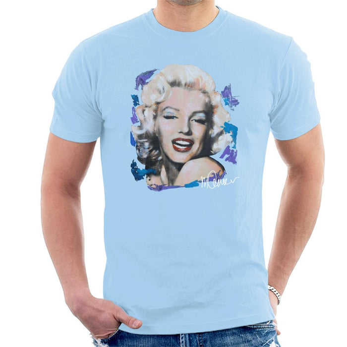 Sidney Maurer Original Portrait Of Marilyn Monroe Red Lips Men's T-Shirt