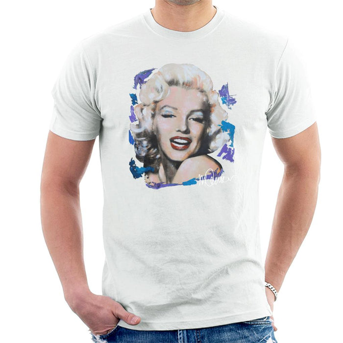 Sidney Maurer Original Portrait Of Marilyn Monroe Red Lips Men's T-Shirt