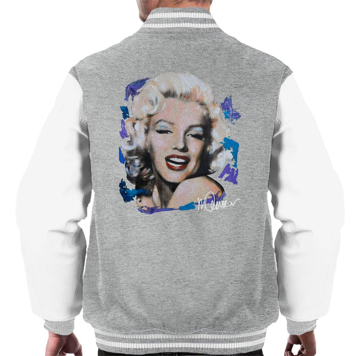 Sidney Maurer Original Portrait Of Marilyn Monroe Red Lips Men's Varsity Jacket