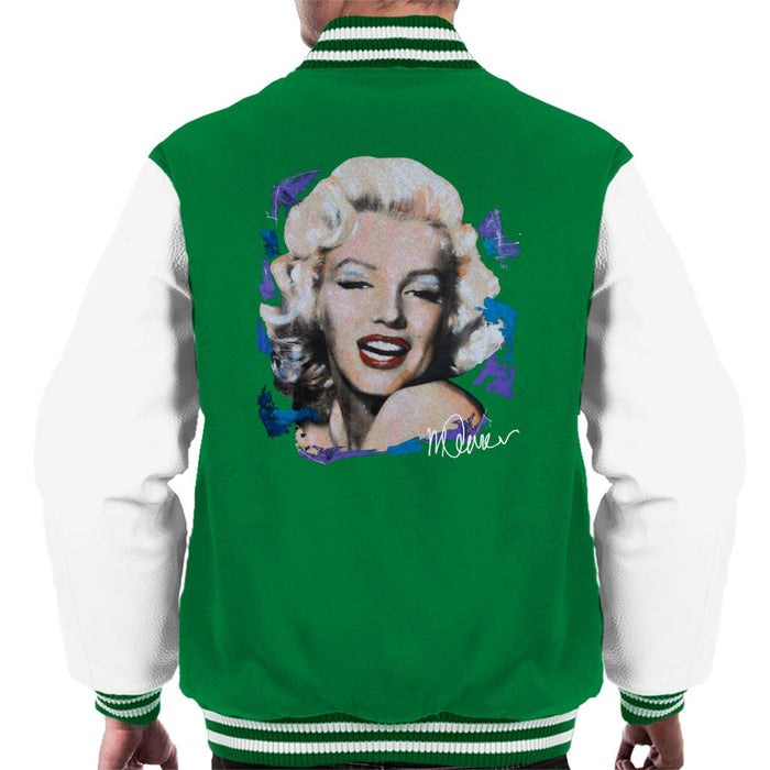 Sidney Maurer Original Portrait Of Marilyn Monroe Red Lips Men's Varsity Jacket