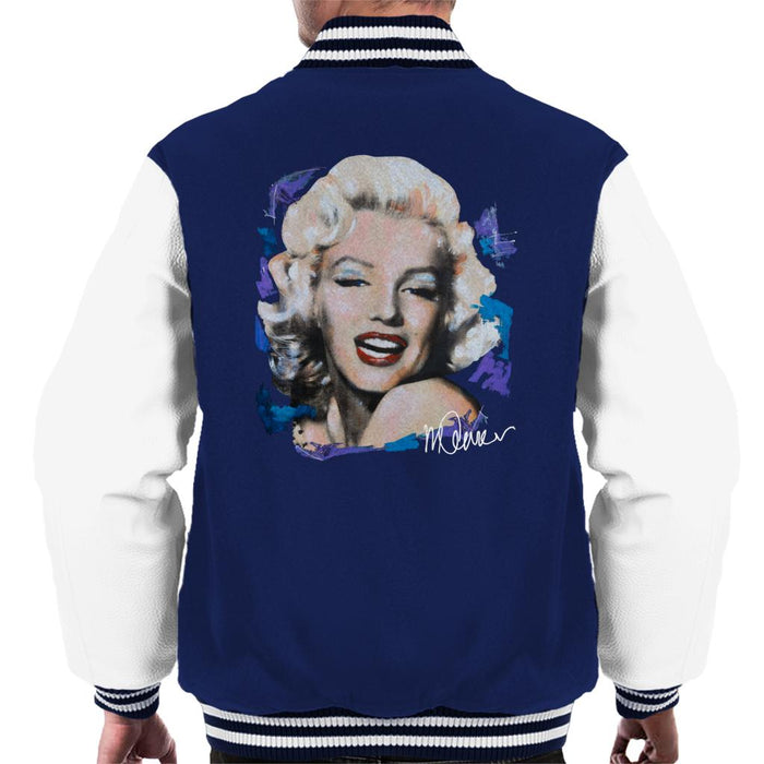 Sidney Maurer Original Portrait Of Marilyn Monroe Red Lips Men's Varsity Jacket
