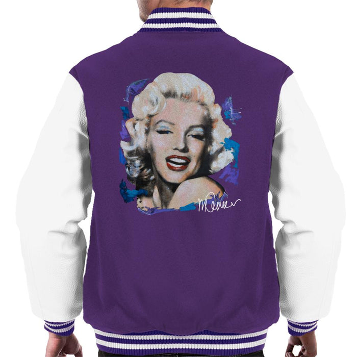 Sidney Maurer Original Portrait Of Marilyn Monroe Red Lips Men's Varsity Jacket