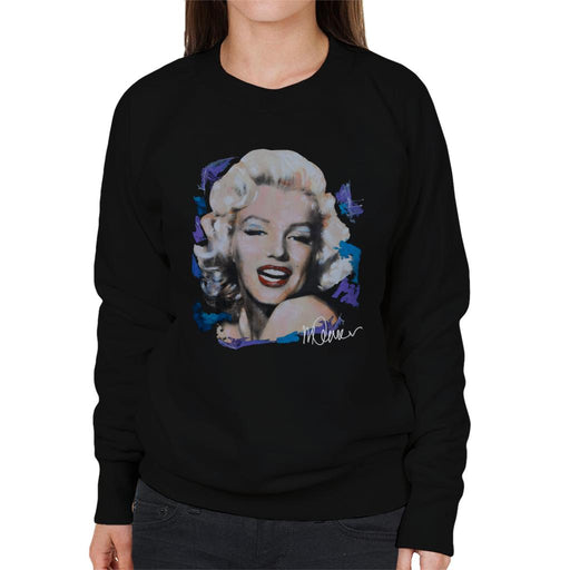 Sidney Maurer Original Portrait Of Marilyn Monroe Red Lips Women's Sweatshirt