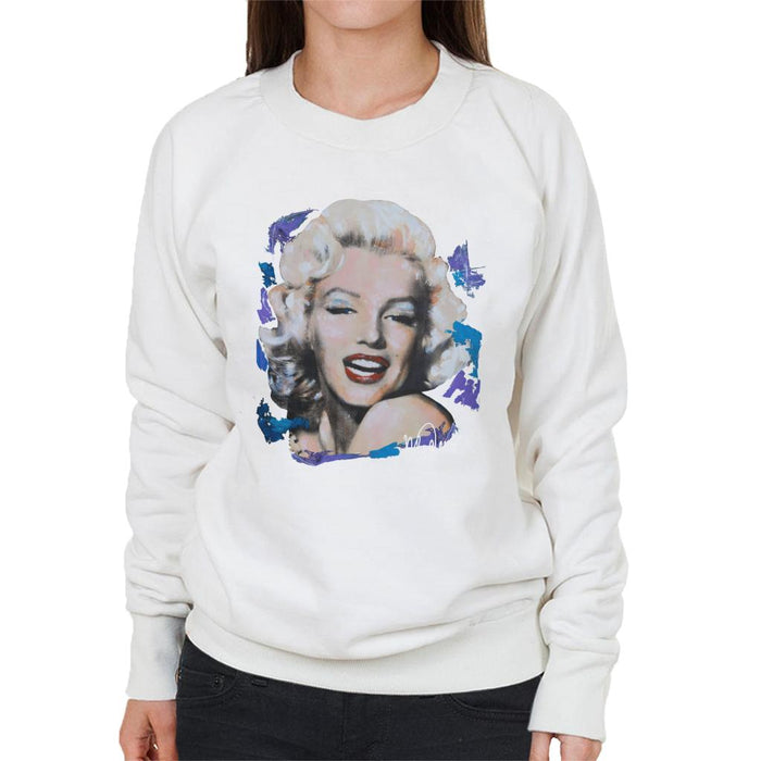 Sidney Maurer Original Portrait Of Marilyn Monroe Red Lips Women's Sweatshirt