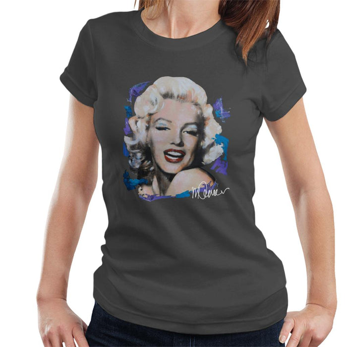 Sidney Maurer Original Portrait Of Marilyn Monroe Red Lips Women's T-Shirt