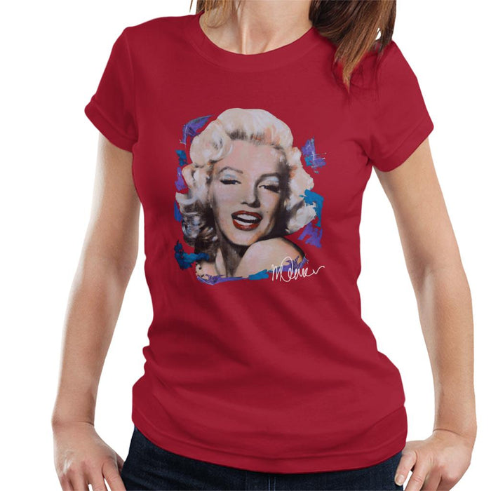 Sidney Maurer Original Portrait Of Marilyn Monroe Red Lips Women's T-Shirt