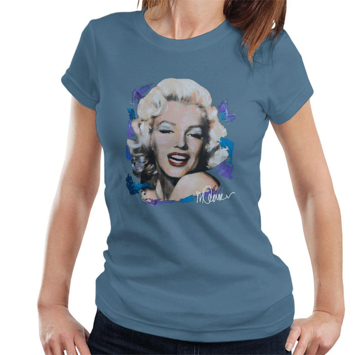 Sidney Maurer Original Portrait Of Marilyn Monroe Red Lips Women's T-Shirt
