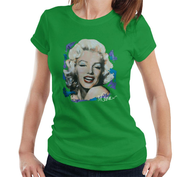 Sidney Maurer Original Portrait Of Marilyn Monroe Red Lips Women's T-Shirt