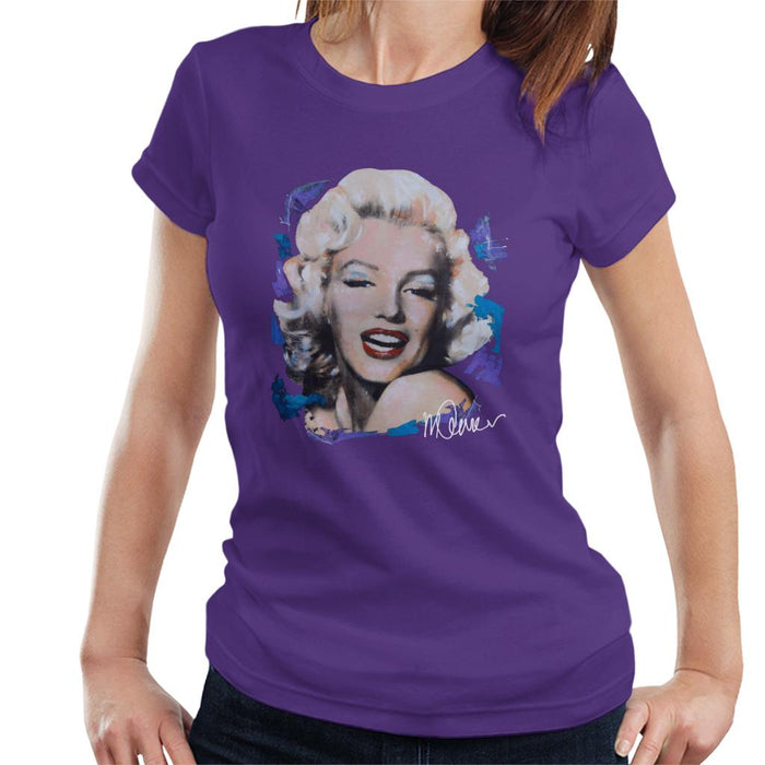 Sidney Maurer Original Portrait Of Marilyn Monroe Red Lips Women's T-Shirt