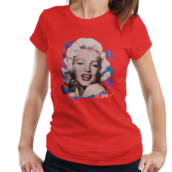 Sidney Maurer Original Portrait Of Marilyn Monroe Red Lips Women's T-Shirt