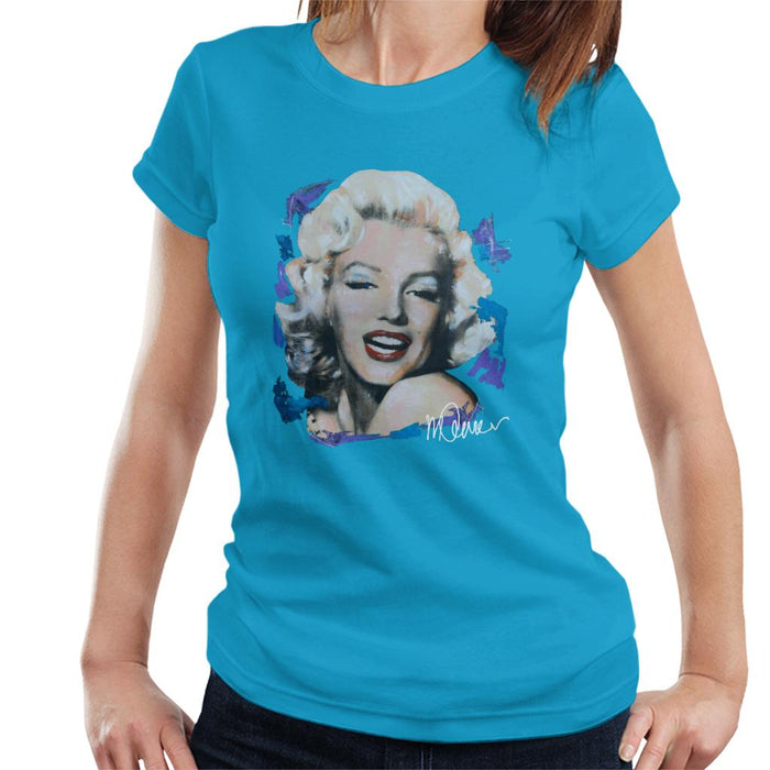 Sidney Maurer Original Portrait Of Marilyn Monroe Red Lips Women's T-Shirt