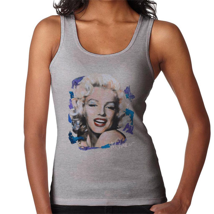 Sidney Maurer Original Portrait Of Marilyn Monroe Red Lips Women's Vest