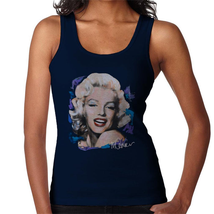 Sidney Maurer Original Portrait Of Marilyn Monroe Red Lips Women's Vest