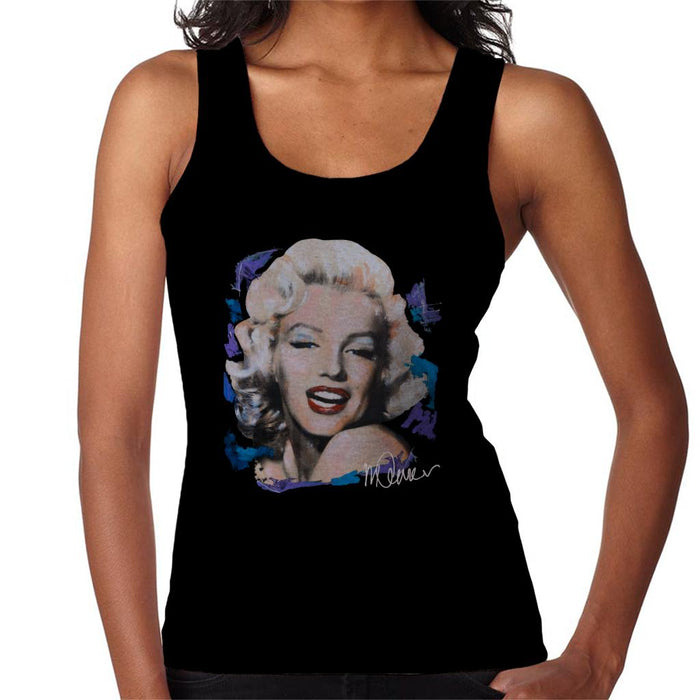 Sidney Maurer Original Portrait Of Marilyn Monroe Red Lips Women's Vest