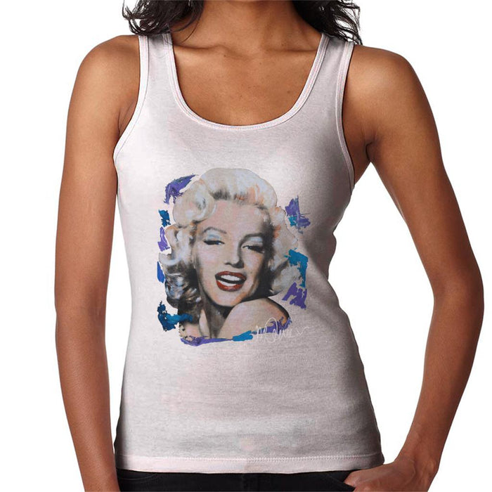 Sidney Maurer Original Portrait Of Marilyn Monroe Red Lips Women's Vest