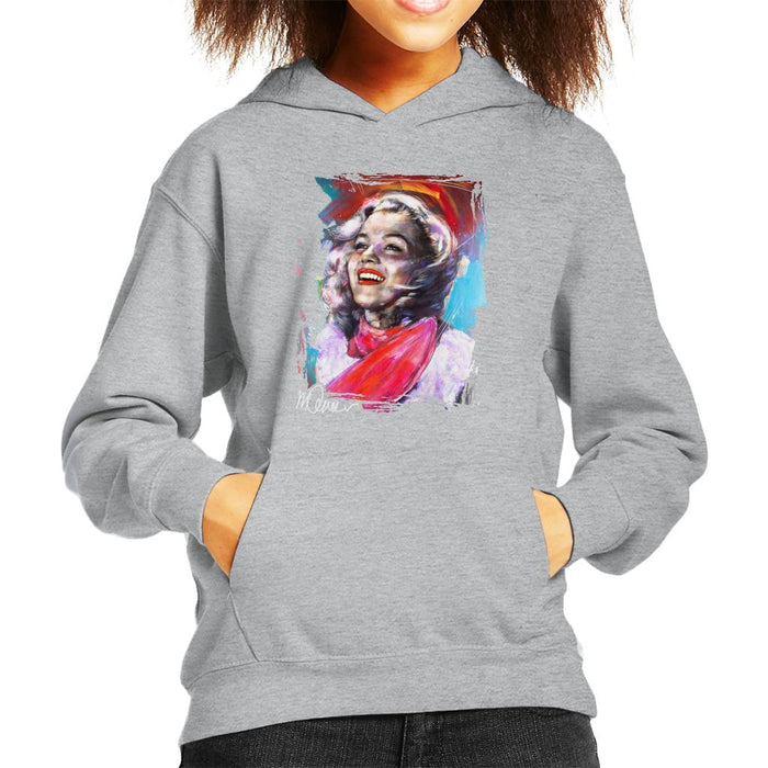 Sidney Maurer Original Portrait Of Marilyn Monroe Scarf Kid's Hooded Sweatshirt