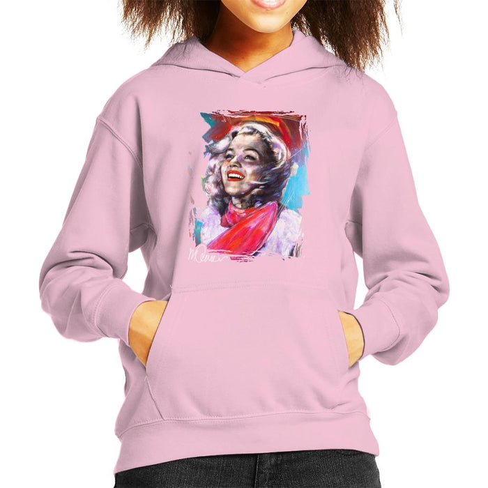 Sidney Maurer Original Portrait Of Marilyn Monroe Scarf Kid's Hooded Sweatshirt