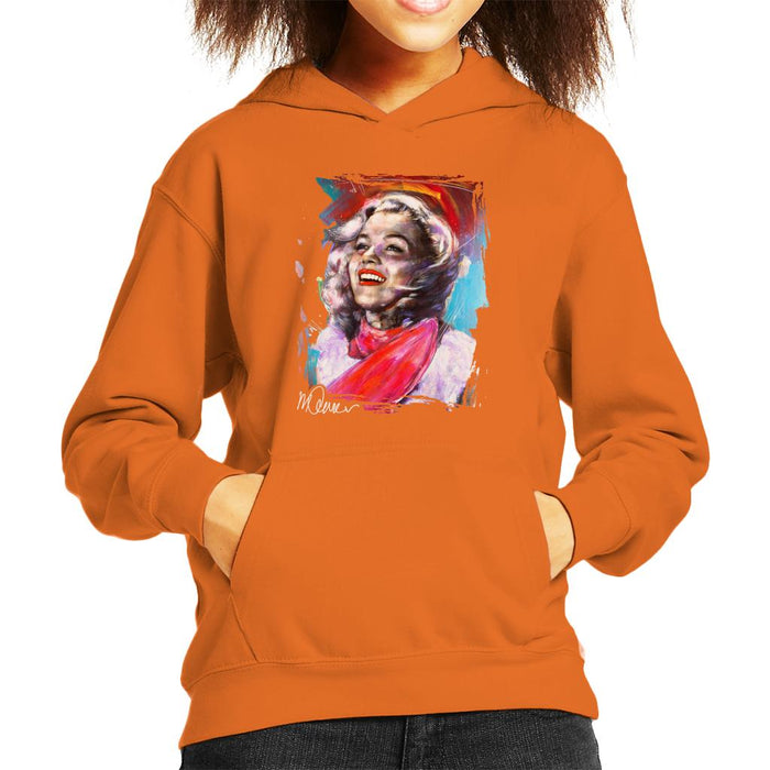 Sidney Maurer Original Portrait Of Marilyn Monroe Scarf Kid's Hooded Sweatshirt