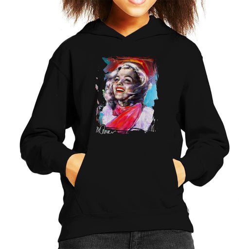 Sidney Maurer Original Portrait Of Marilyn Monroe Scarf Kid's Hooded Sweatshirt