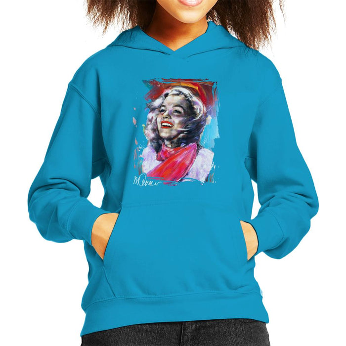 Sidney Maurer Original Portrait Of Marilyn Monroe Scarf Kid's Hooded Sweatshirt