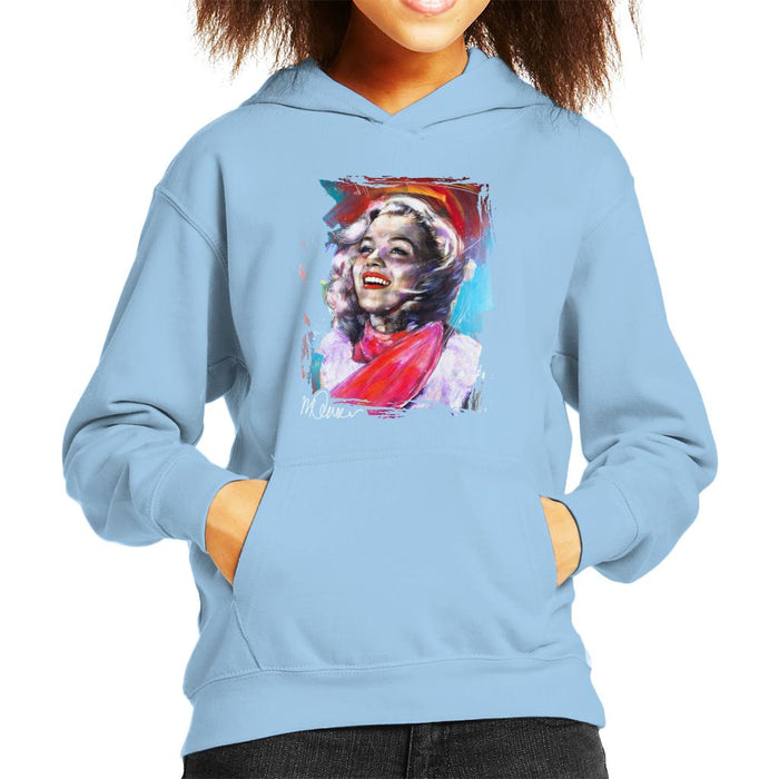 Sidney Maurer Original Portrait Of Marilyn Monroe Scarf Kid's Hooded Sweatshirt