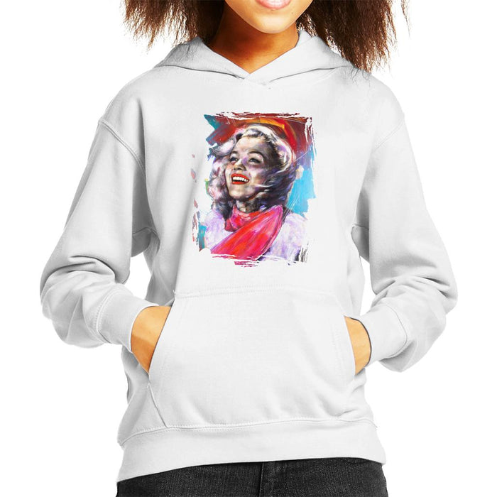 Sidney Maurer Original Portrait Of Marilyn Monroe Scarf Kid's Hooded Sweatshirt