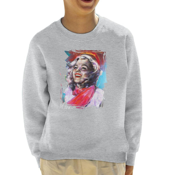 Sidney Maurer Original Portrait Of Marilyn Monroe Scarf Kid's Sweatshirt