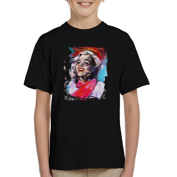 Sidney Maurer Original Portrait Of Marilyn Monroe Scarf Kid's T-Shirt